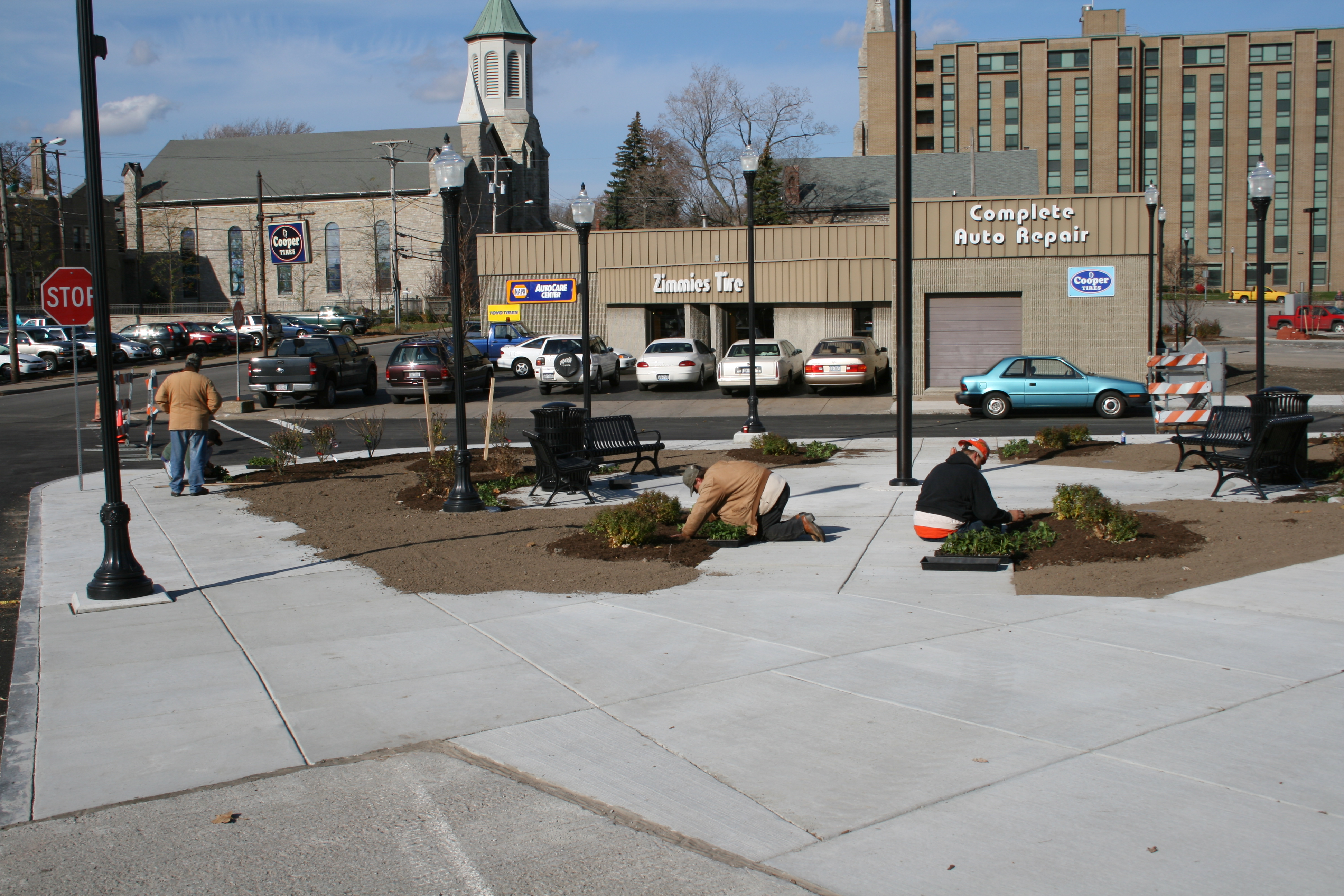 Erie Canal Locks and Downtown Lockport NY